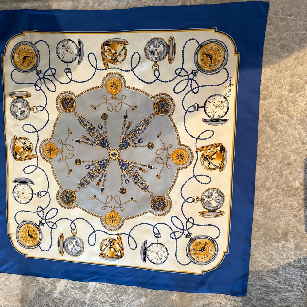 Blue and Gold rolex Scarf